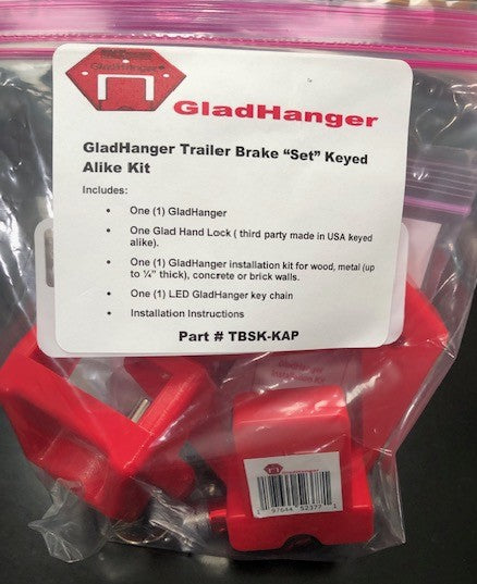 TBSK-KAP GladHanger - TRAILER BRAKE "set" KIT Keyed Alike.