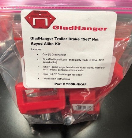 TBSK-NKAP GladHanger - TRAILER BRAKE "set" KIT Not Keyed Alike